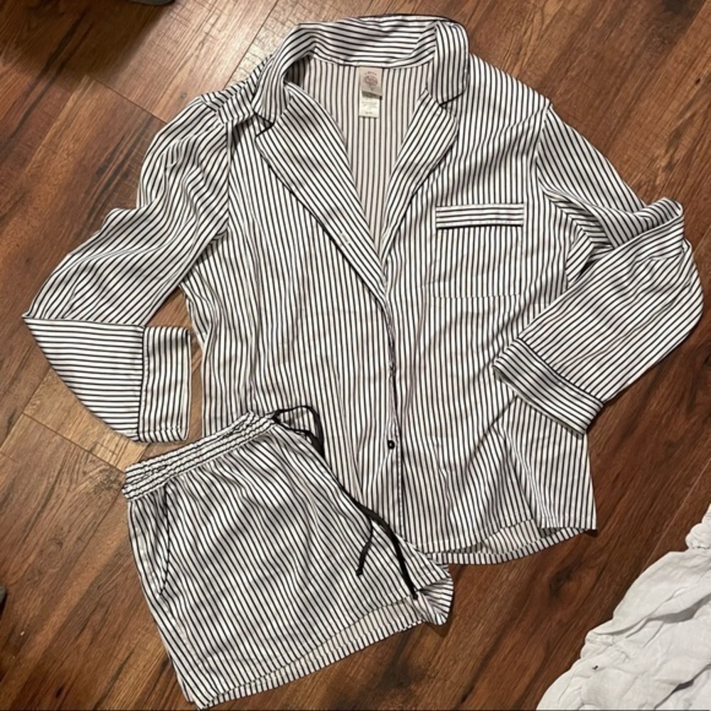 IN BLOOM SILK STRIPED PAJAMAS